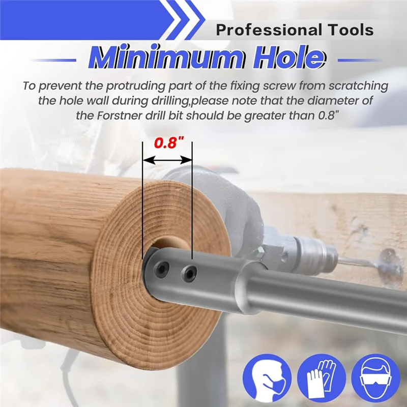 Abko-para 3/8", extensão de serra de furo-2 peças 7 "e 10" extensão de broca para adicionar mais de 5-3/4 a 8-3/4 polegadas de profundidade de perfuração, broca