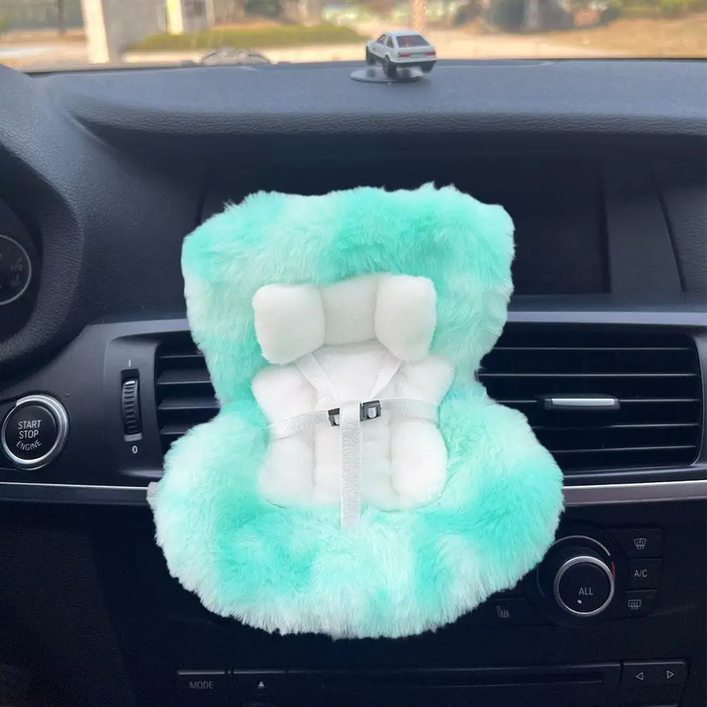 Asiento de muñeca de 17 Cm para Labubu, bonito Mini sofá colgante, decoraciones para salida de aire de coche, accesorios para muñecas, adornos para coche, regalos E3O0