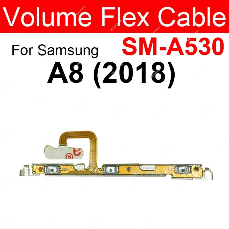 على قبالة الطاقة وحجم الكابلات المرنة لسامسونج غالاكسي A8 A8 + زائد 2018 A530 A530F A730 A730F الجانب مفتاح زر التحكم فليكس الشريط