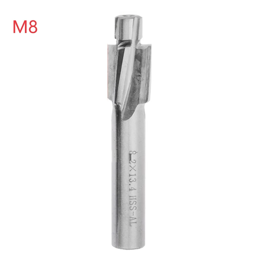 HSS Counterbore Milling Cutter Flat Bolt Hole Cap Screw Countersink End Milling Slotting Tool M3-M8 Spot Router Slot Drill