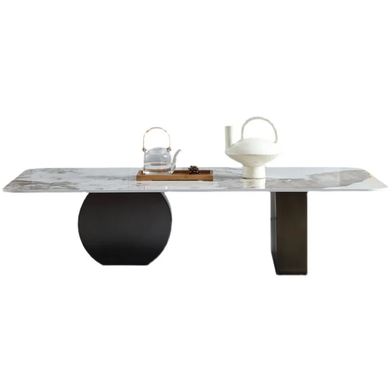 

Living room household coffee table minimalist small apartment simple rock slab coffee table small table