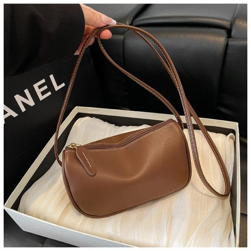 

Classic Leather Handbag For Ladies, Elegant Shoulder Bag Popular Crossbody Style By Luxury Brand Women Famous Designer