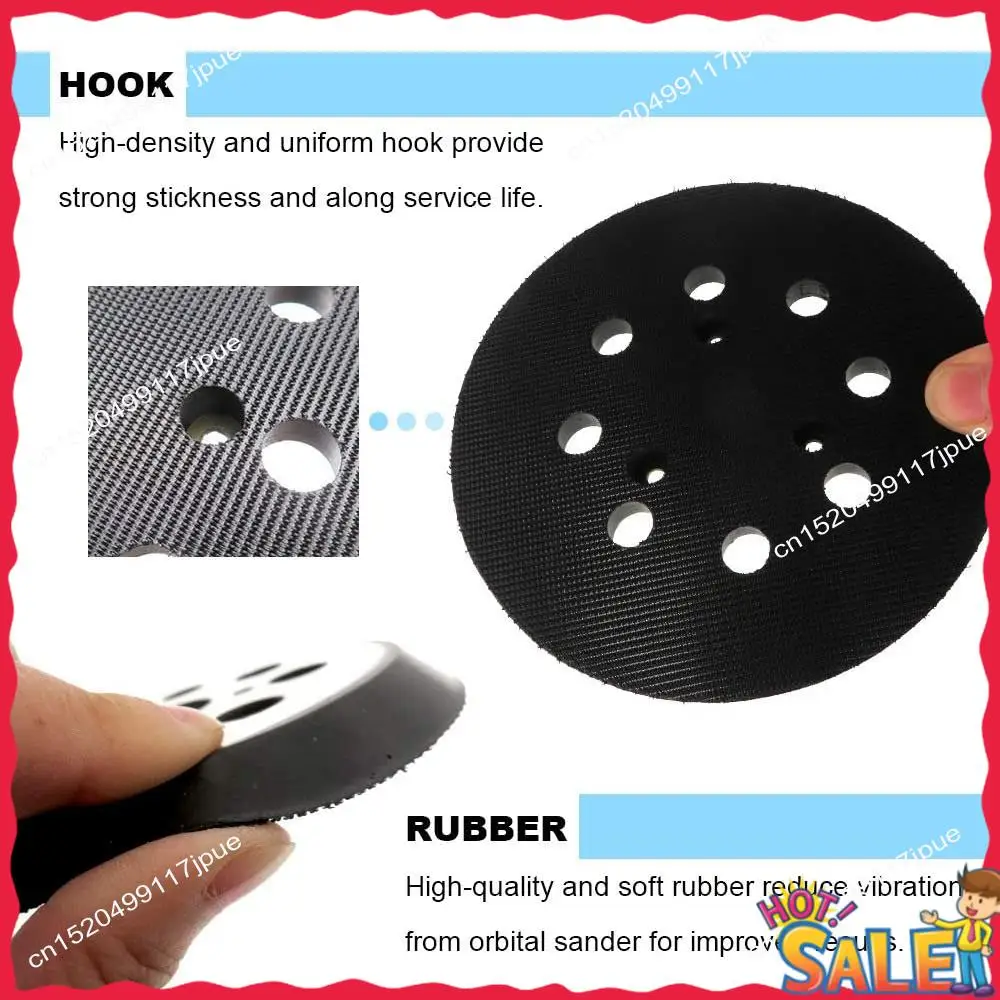 

BOFO 5 Inch 8 Hole Hook And Loop Sander Pad,Replacement Sander Pad For DW421/K, DW423/K DW426