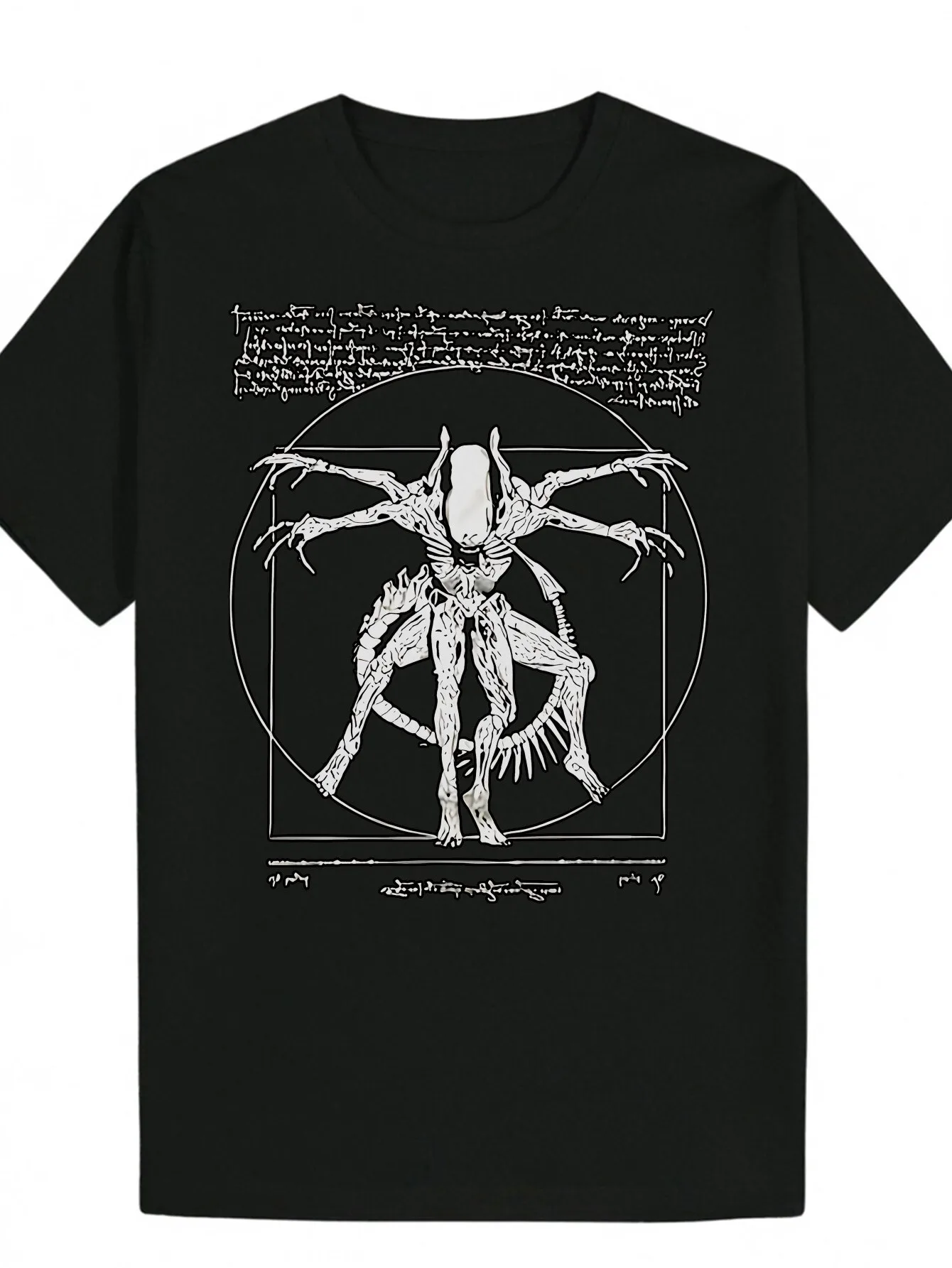 

Men's Alien Creature Black Graphic Print T-Shirt