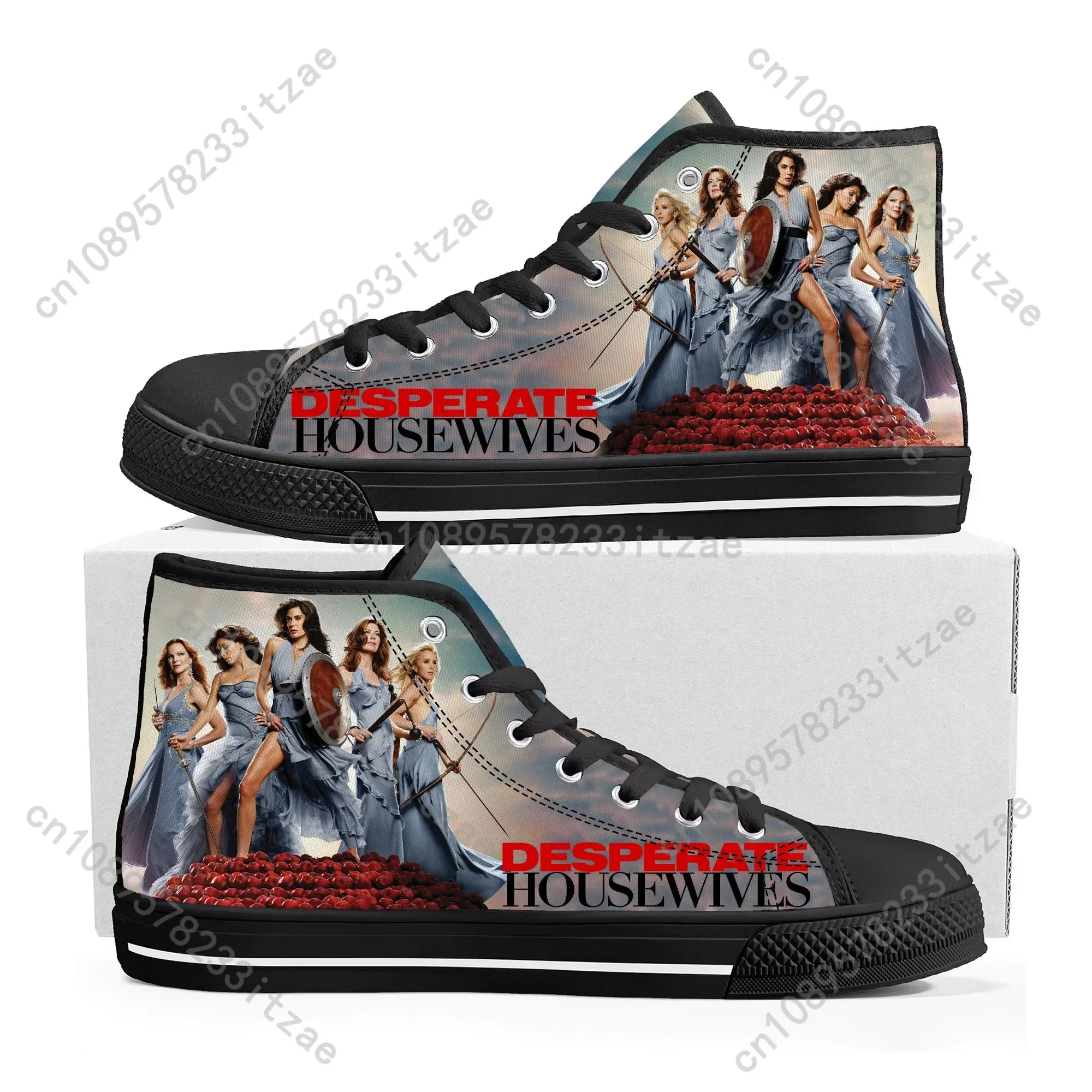 

Desperate Housewives High Top Sneakers Mens Womens Teenager Bree Van de Kamp Canvas Sneaker couple Shoe Casual Custom Made Shoes