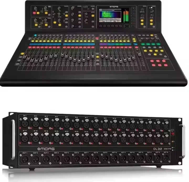 ORIGINAL SALES Midas M32R Live Digital Mixer + DL32 Stage Box + 150\' Cat5 Network Cable Spool