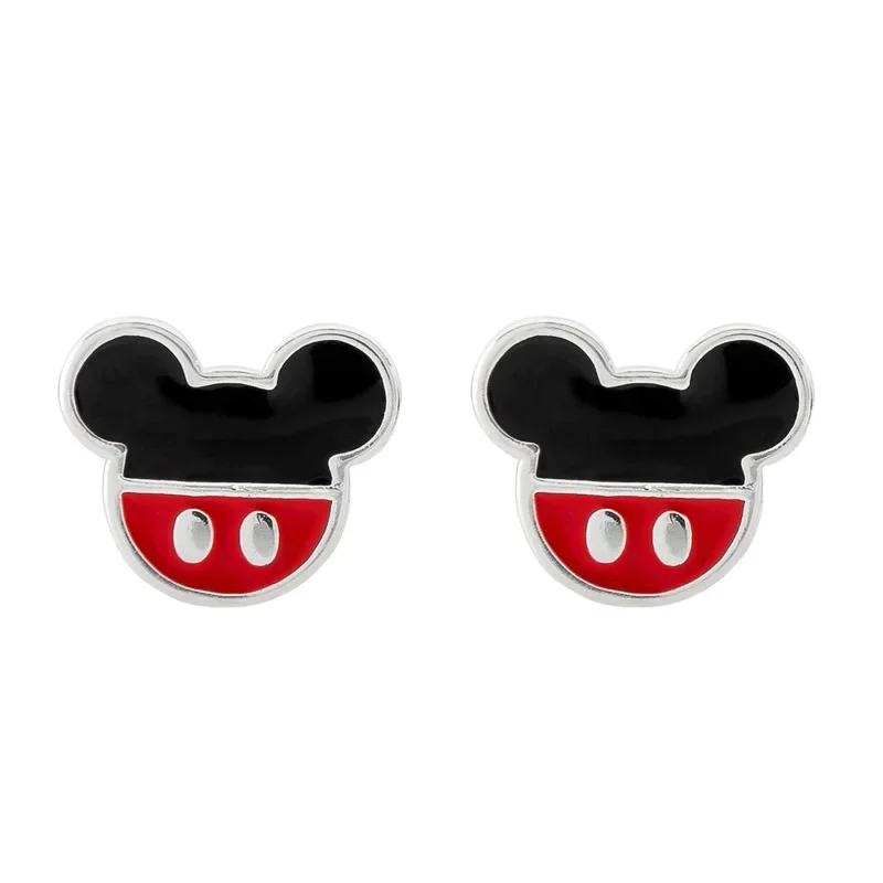 Disney mickey moda brinco anime jóias accessor minnie kawaii assimétrico brincos para mulheres meninas crianças presente de aniversário