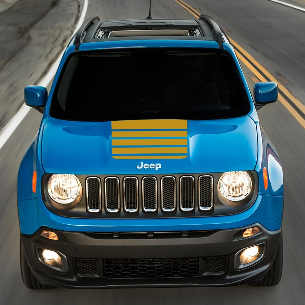 Für Jeep Renegade 2016 2017 2018 2020 2021 2022 2023 Auto Haube Aufzug Streifen Grafiken Aufkleber Vinyl Aufkleber Auto Tuning Zubehör