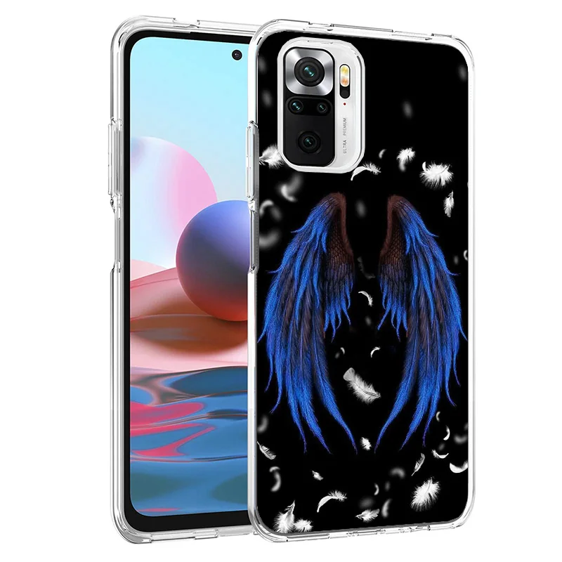 Angel Wings Feather Phone Case For Xiaomi Mi 11 Lite 12X 11i 12T 11T 10T 9T Pro 13 12 10 9 8 Ultra 5G Soft Cover Coque Fundas