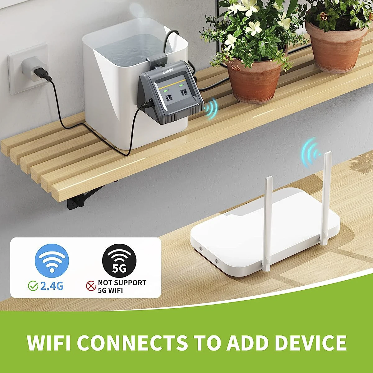 DIY Drip Irrigation Kit,Automatic Self-Watering Irrigation System Pump WiFi Automatic Watering System For Indoor Potted Plants