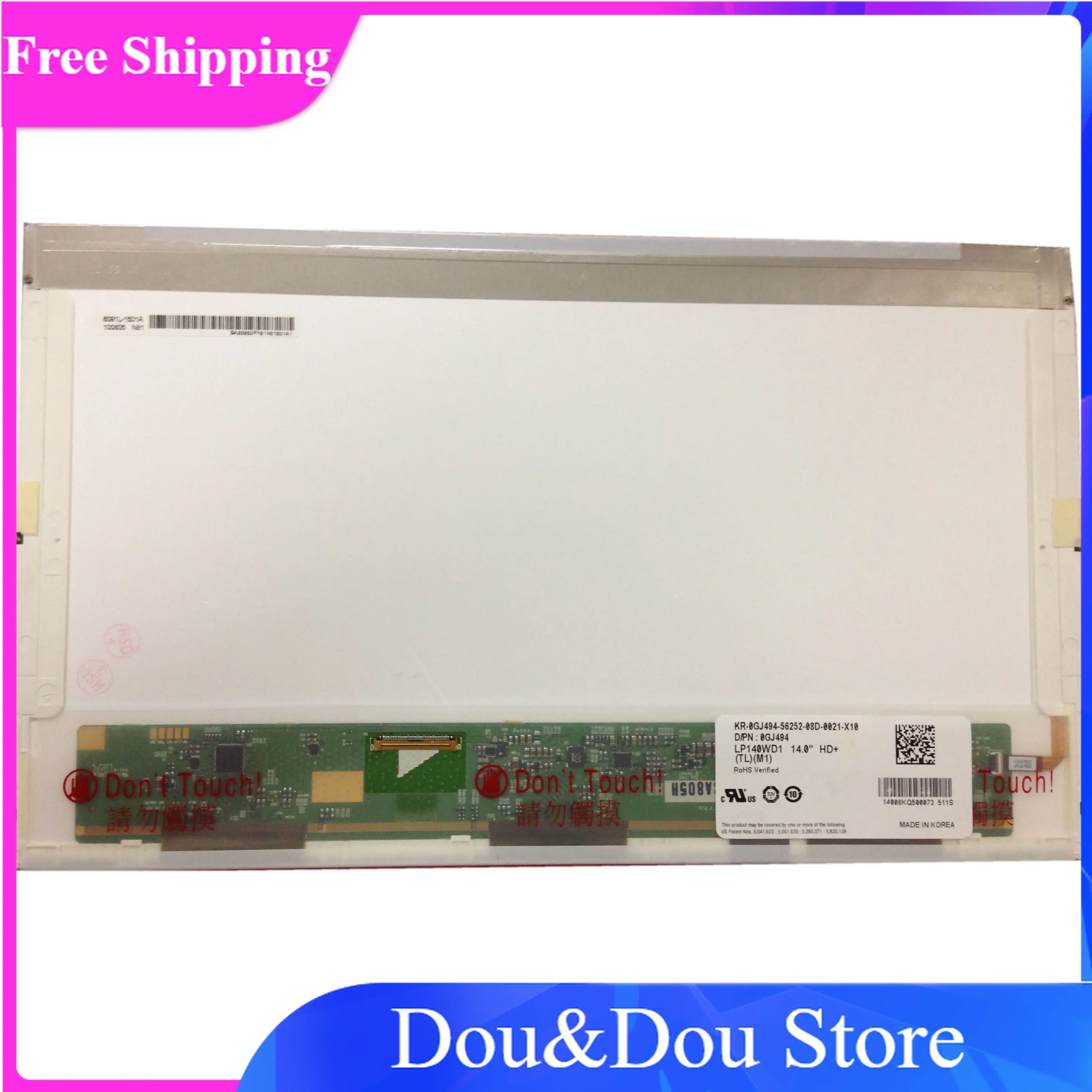 

LP140WD1 TLM1 TLD2 TLA1 fit LTN140KT01 LTN140KT07 N140O6-L02 40PIN LCD Screen