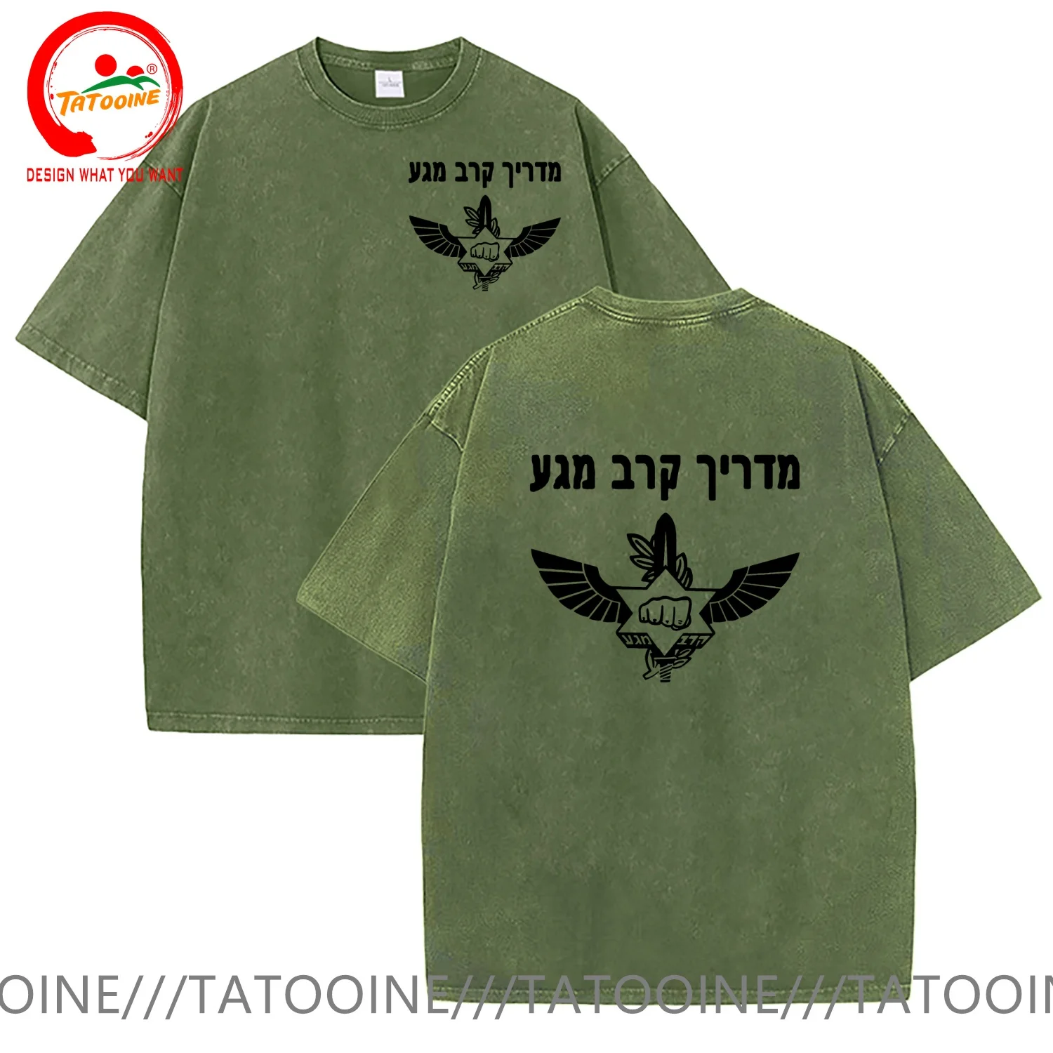 Vintage Washed Cotton T-Shirt Krav Maga Instructor Israel Defense Forces T Shirt Men Summer Casual T Shirt Soft Fashion TeeShirt