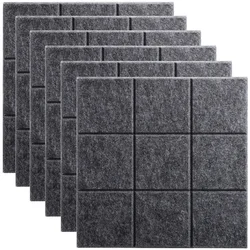 6Pcs Large Felt Board Tiles For Wall Felt Notice Boards For Home Office Bulletin Board Wall Tiles For Photos Memos 11.8