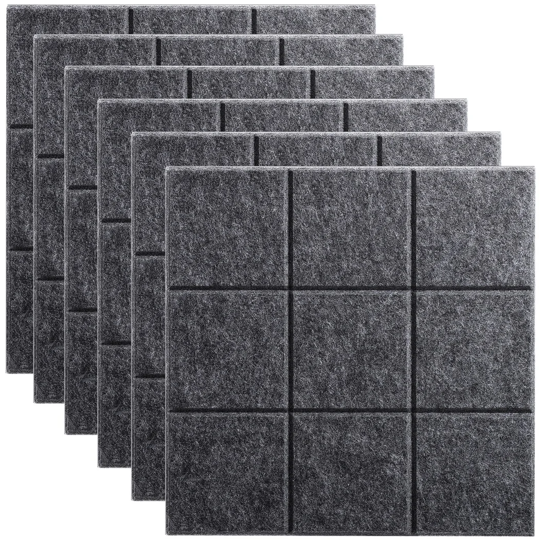 6Pcs Large Felt Board Tiles For Wall Felt Notice Boards For Home Office Bulletin Board Wall Tiles For Photos Memos 11.8