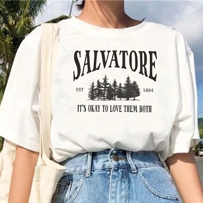 

Damon Salvatore tshirt teen 80s korean clothes Colorful Classic Digital tshirt Trendy 2000s streetwear Graphic Colorful Digital