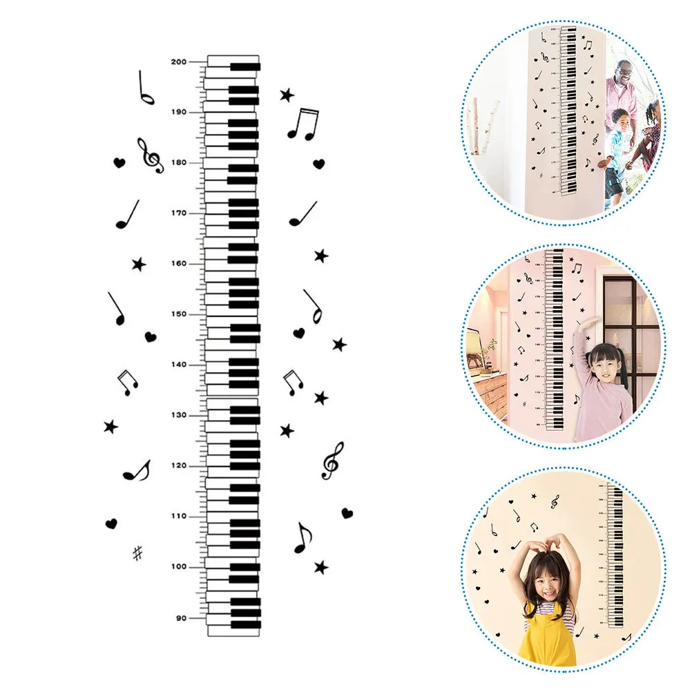 

Height Stickers Piano Room Adornment Removable Wall 's Pattern Decal Pvc Style Decorative