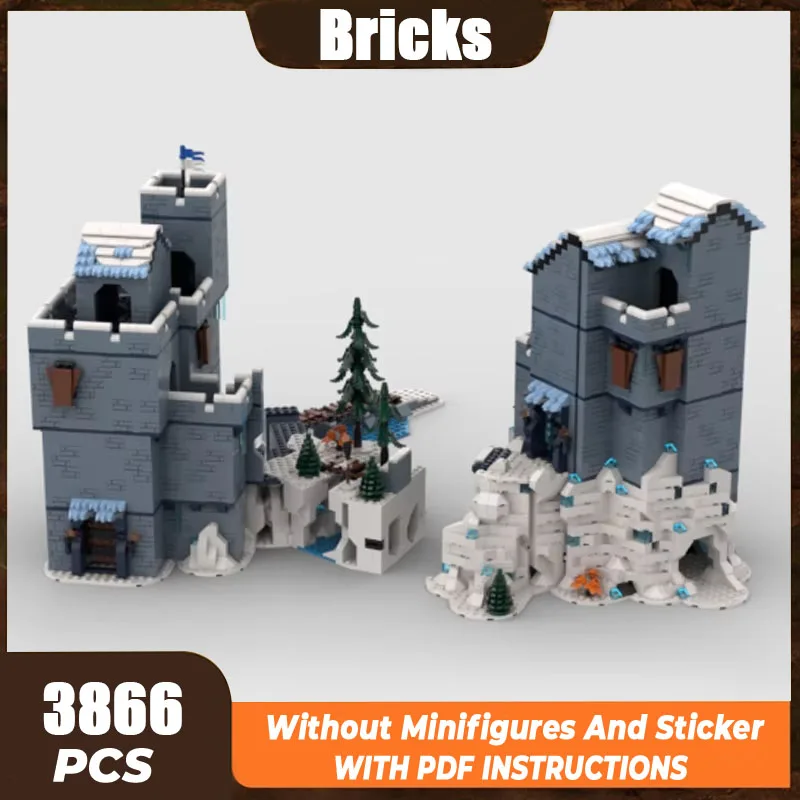 Moc Building Bricks Winter Castle Model Snow Guard's Fortress Technology Modular Block Gifts Toys For Children DIY Sets Assembly