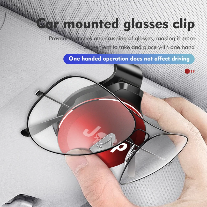 Car Mounted Car Vehicle Sun Visor Sunglasses Card Holder Clip For Jeep Patriot Renegade Wrangler JK JL Liberty Trailhawk