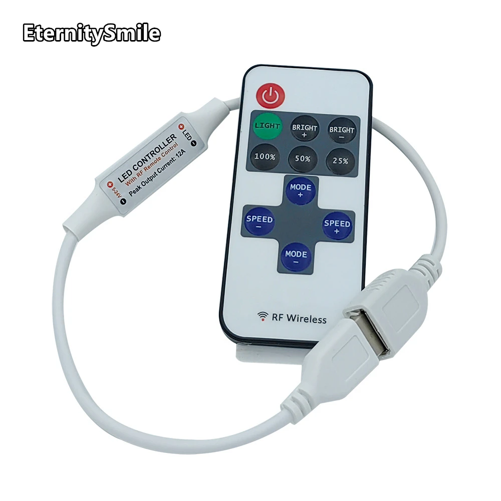 DC5V usb interface 11 key rf wireless single color led dimmer brightness adjustable controller led strip home decoration