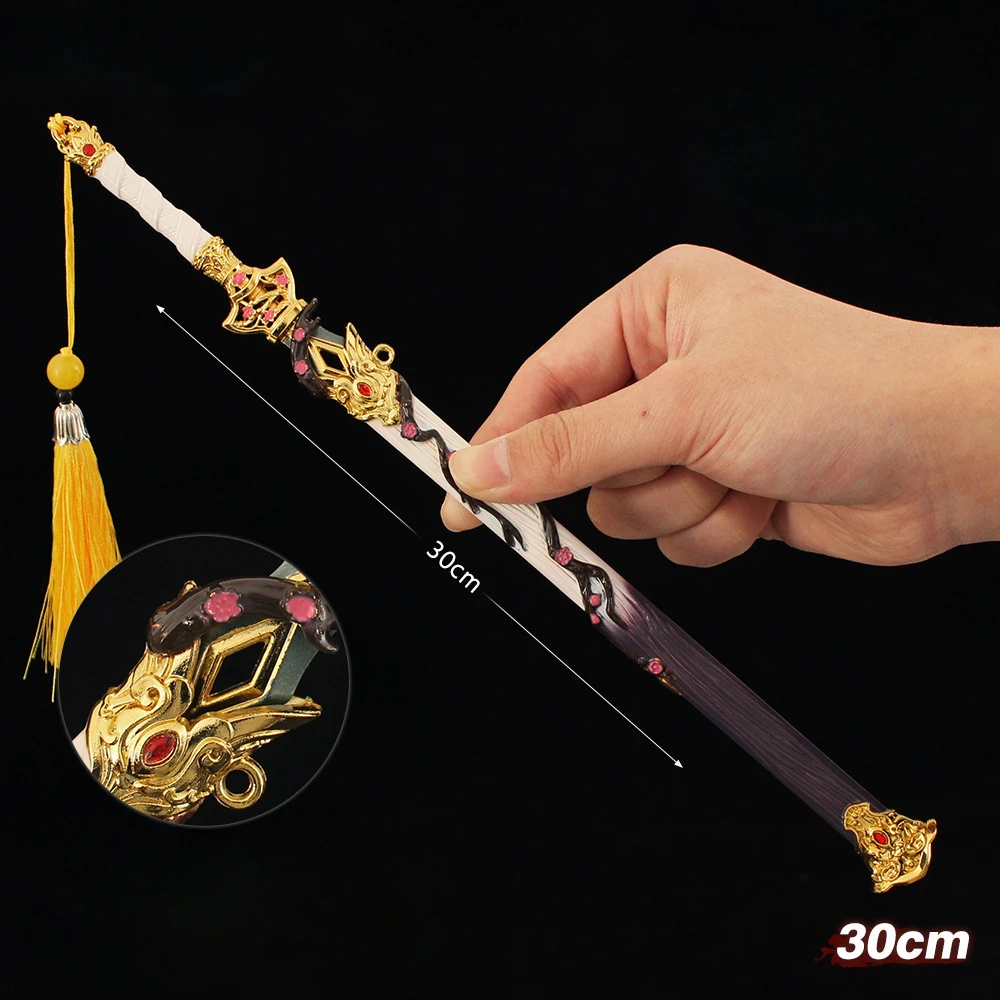 30CM Naraka Bladepoint Cold Fragrance Sword Game Peripherals Full Metal Craft Weapon Model Collectible Desk Ornaments Boy Toy