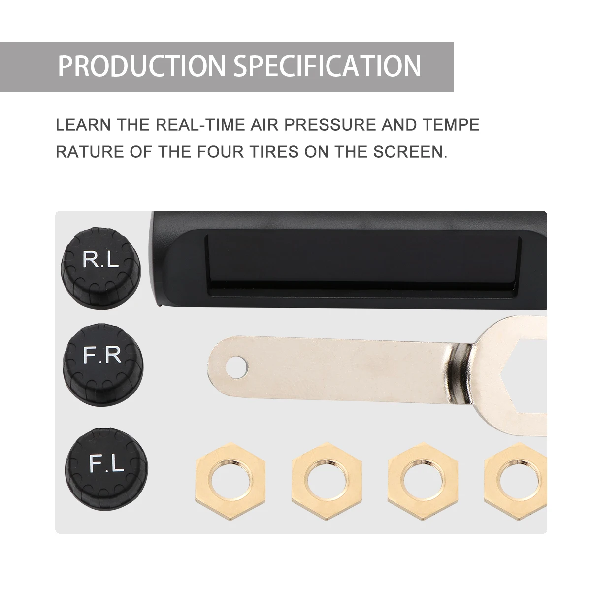 

Solar Powered Monitoring High Precision Real-Time Data Color Display For Vehicle Safety Tire Sensor Tyre Pressure