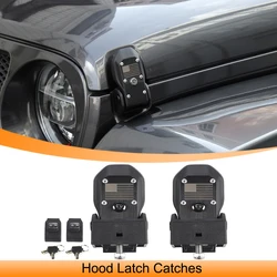 Car Engine Lock Hood Latch Catch Cover Kits Decaration for Jeep Wrangler JL 2018 2019 2020 2021 2022 2023 Hood Locks Accessories