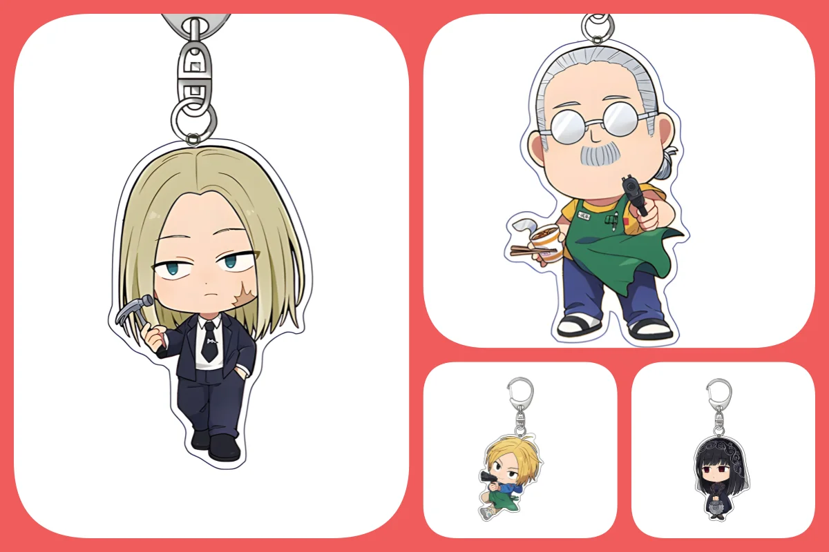

Charm Anime Sakamoto Days Acrylic Fun Keychain Bag Keyring Creative Lovely Pendant Chubby Llavero Jewelry Fans Gifts
