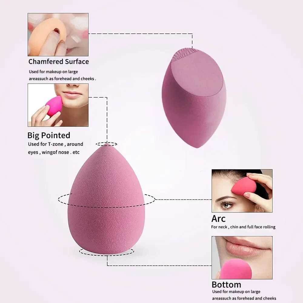 NOWOŚĆ 4/8szt Gąbka do makijażu Blender Beauty Egg Set Cosmetic Puff Soft Foundation Sponges Powder Puff Women Make Up Beauty Tools