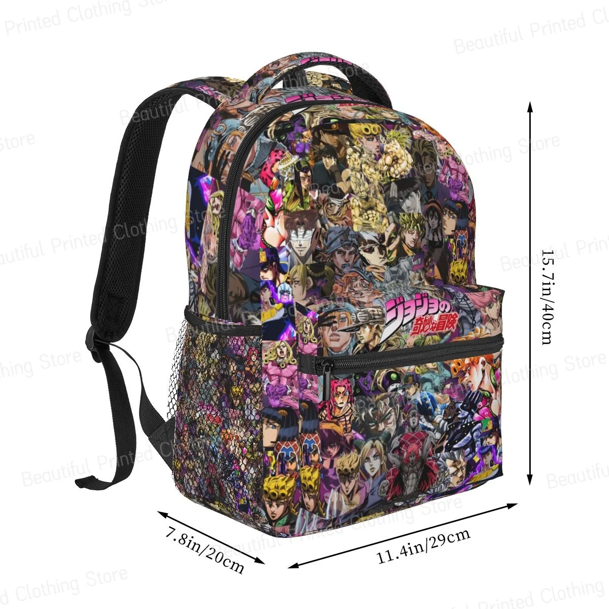 JoJo Bizarre Adventure mochilas de senderismo, mochila de computadora de ocio, Collage de personas, Bolsa Escolar para adolescentes, mochila versátil