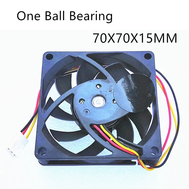 One Ball Bearing  70MM Cooling Fan 70x70x15MM Silent  AMD CPU Cooling Fan 12V 0.1A  With 3PIN