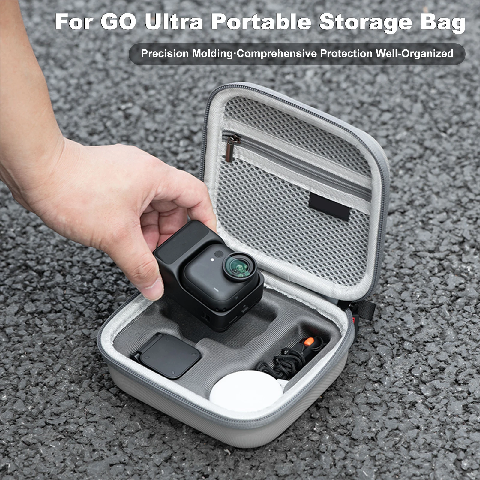 Carrying Case Portable Handbag Dustproof Protective Box for Insta360 Go Ultra Camera Accessories
