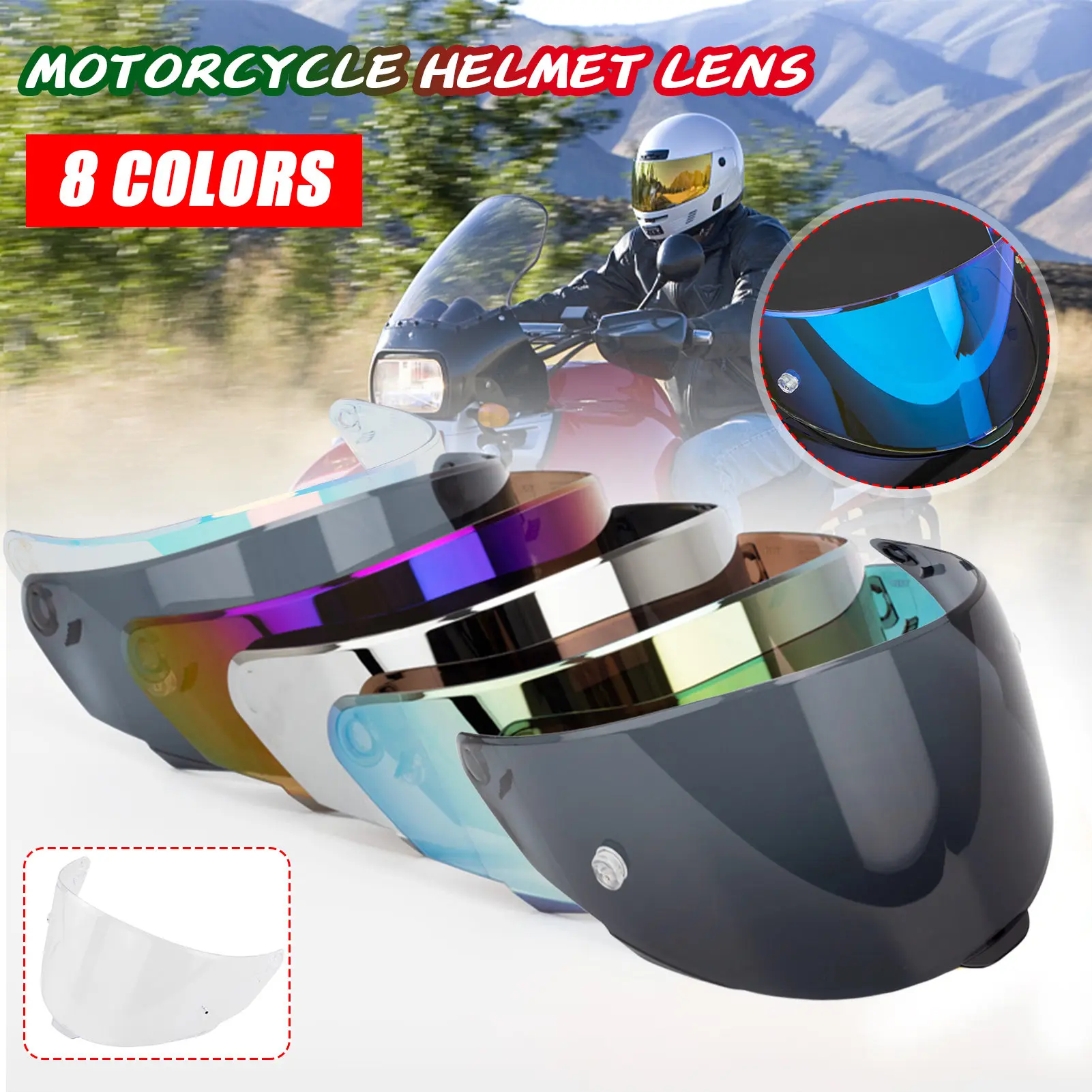 Motorcycle Visor Anti-scratch Wind Shield Helmet Visor Full Face Fit Motorcycle Shield Lens Moto Accessories For TT COURSE R evo