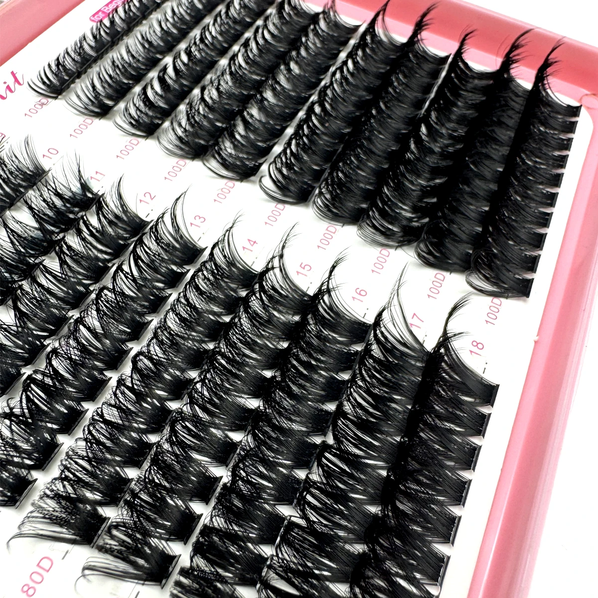 Bricolage maquillage vaporeux cils grappe cils livre Volume fée cils Extension cils grappes avec pointes, 6 Styles grappes de cils