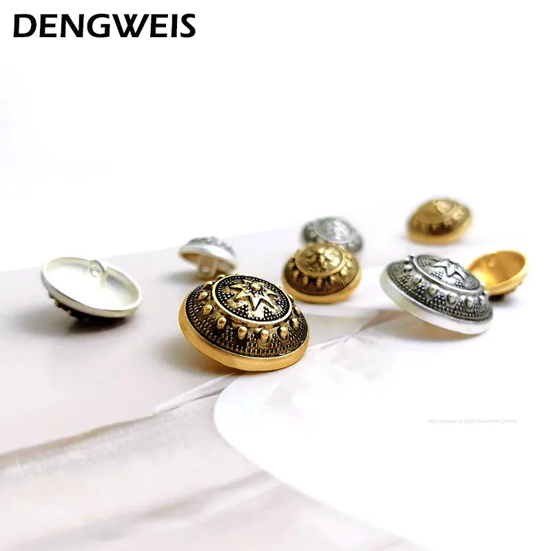 15/18/23mm Luxus Runde Metall Tasten Von Kleidung Frauen Strickjacke Nähen Zubehör Großhandel DIY Tasten Handgemachte handwerk Liefert – Detail 4