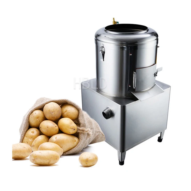 HBLD Stainless Steel Potato Peeler, Electric Multifunctional Lotus Root And Horseshoe Fruit Cleaning And Peeling Machine