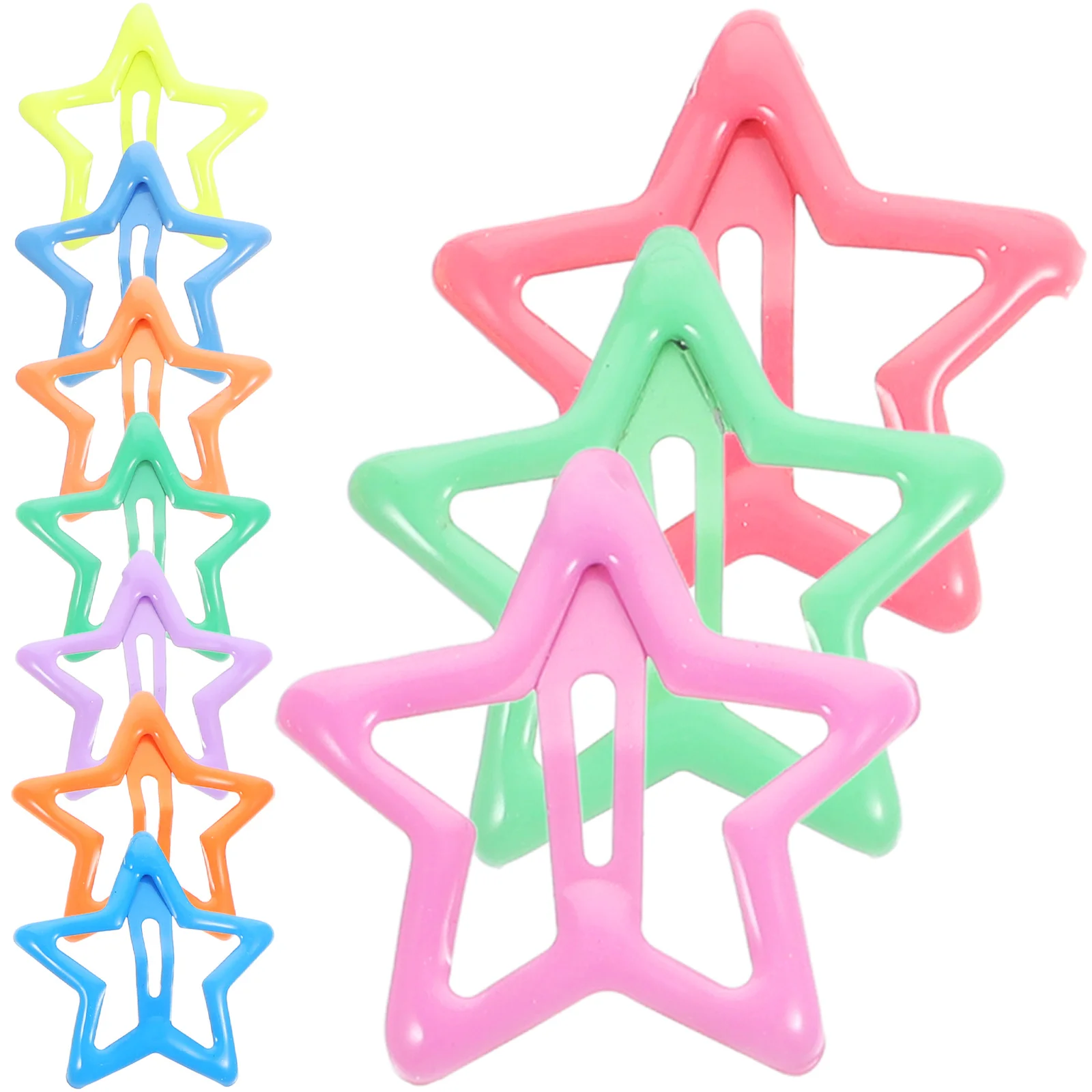 10 قطعة مقاطع شعر على شكل نجمة للأطفال مشابك معدنية إكسسوارات شعر للأطفال الصغار للاستخدام اليومي مقاطع نجوم مشابك للأطفال الصغار