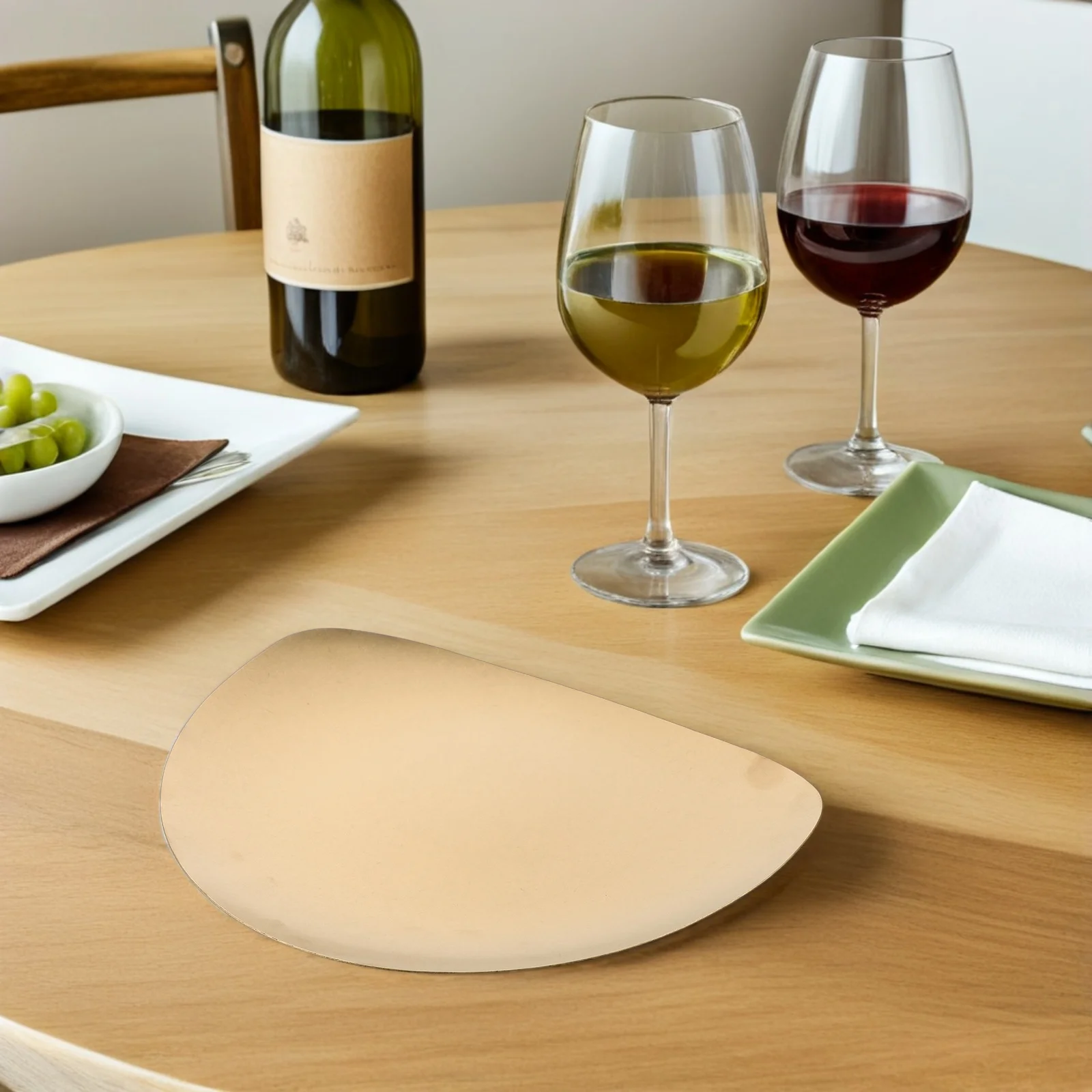 

Ciieeo Retro Stainless Steel Dessert Tray Serving Platter Double Layer Cake Plate Cookies Golden Dinnerware