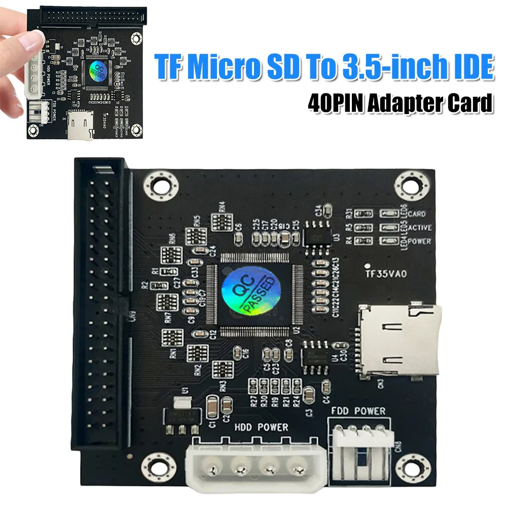 

Адаптер для карт памяти SD на 3,5 IDE, адаптер для карт Micro SD TF на IDE 40-контактный 3,5-дюймовый штекерный адаптер с поддержкой Ata66/100/133 для ноутбука