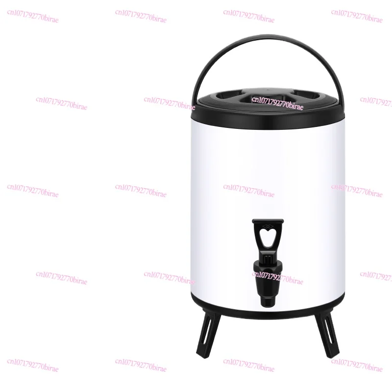 

Double-layer Stainless Steel Milk Tea Bucket Commercial Thickened Full Foam Insulation Bucket Soy Milk Multi-purpose Drinking