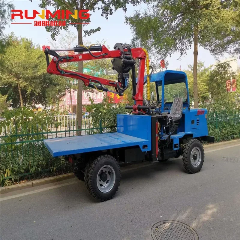 Wholesale hydraulic truck-mounted wood grabber grass grabber agricultural wheeled bamboo sugarcane loading and unloading transpo