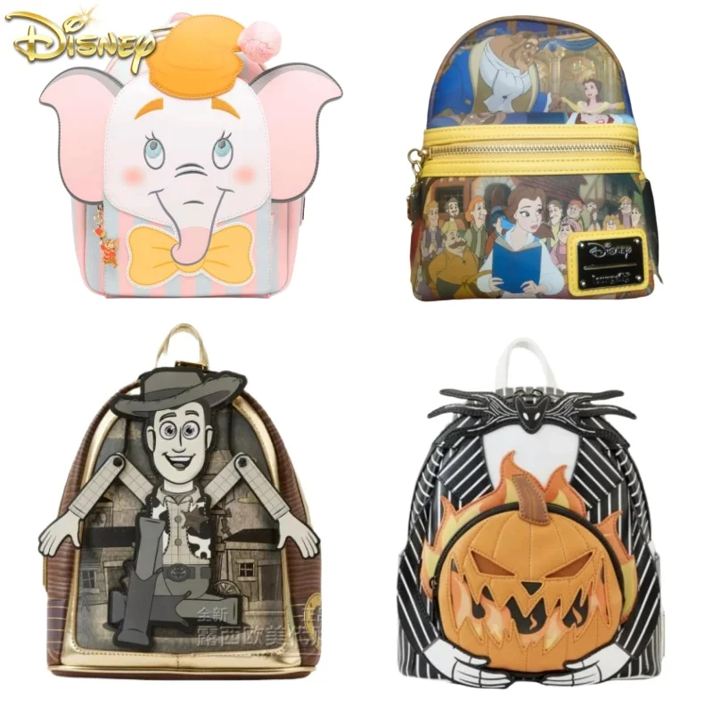 In Stock Loungefly Disney Dumbo Littlepixar Anime Toy Story Mini Backpack Woody Puppet Snow White Crossbody Bag Christmas Gifts