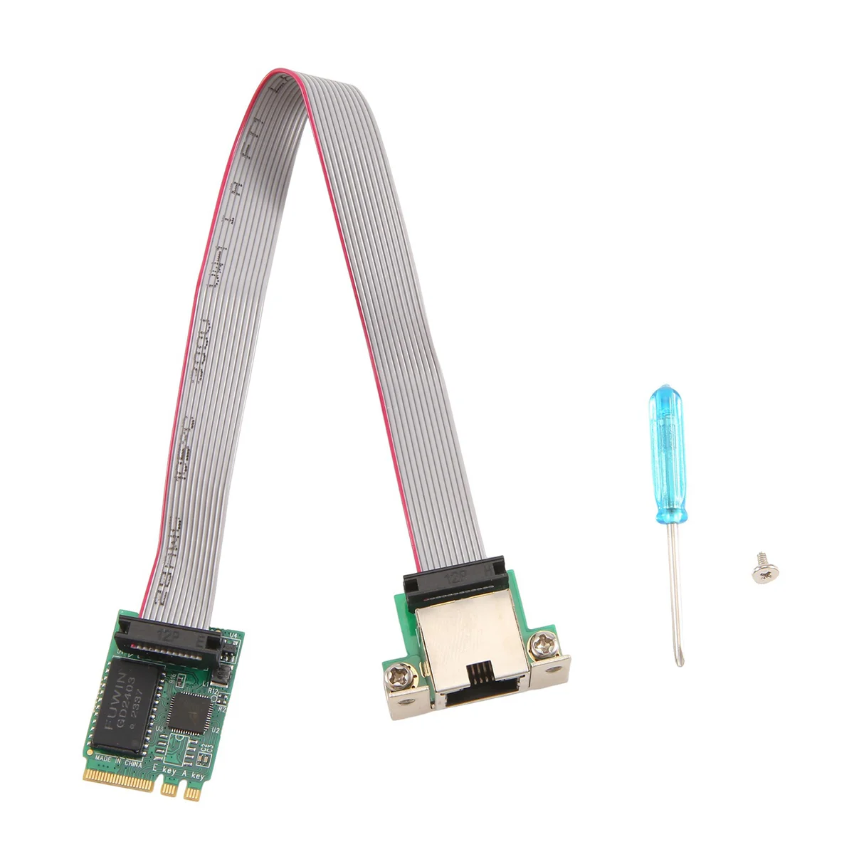 BOFF- M.2 A+E KEY 2.5G Ethernet LAN Card RTL8125B Industrial Control Network Card M.2 Gigabit Ethernet Network Card