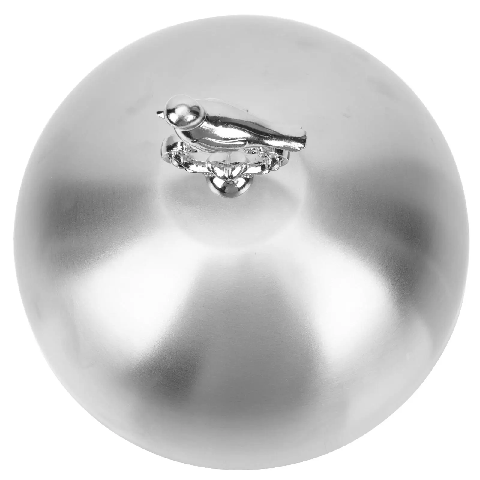 

Stainless Steel Steak Cover Round Food Protective Dish Oilproof Kitchen Gadget Silver Bird Pearl Design Practical Hygienic
