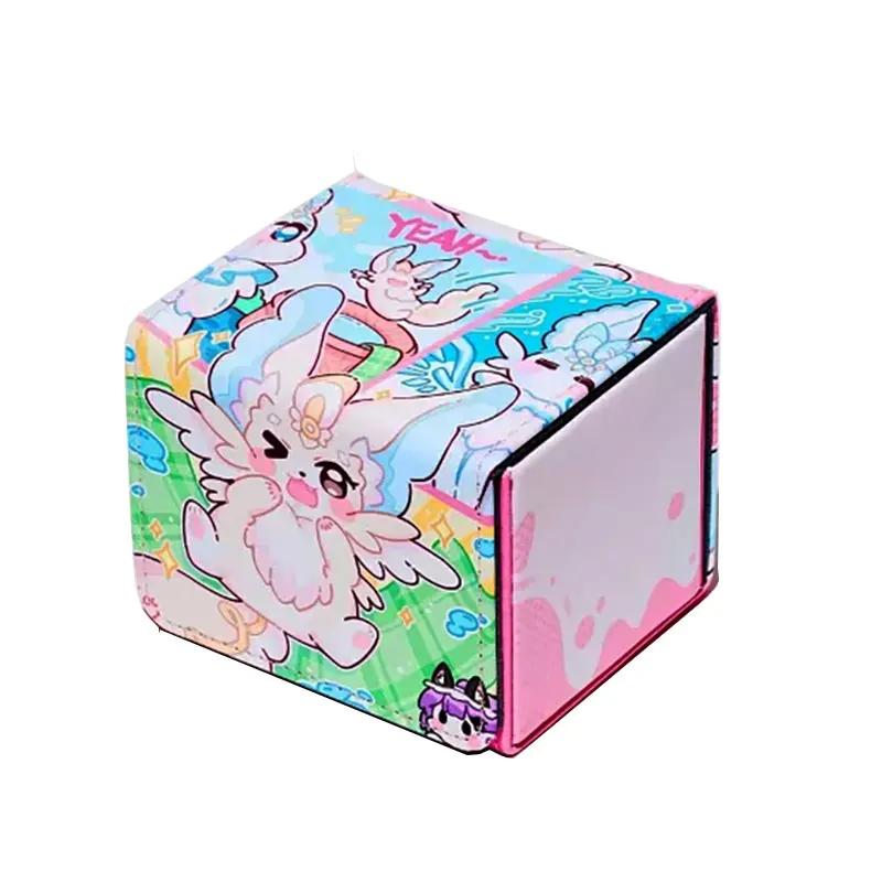 100+ PU Anime Cards Storage Box Deck Board Game TCG Cards Box Protector Bag for MGT/Pkm/Yu-gi-oh/Trading Card Collecting Game