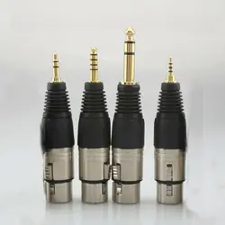 HIFI 2.5mm 3.5mm 4.4mm 6.35mm do 4 holesized XLR żeńskie złącze adaptera referencyjnego