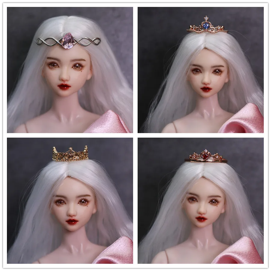 Doll crown / 30cm doll headwear metal crown doll accessories for 1/6 Xinyi FR ST BJD Barbie Doll