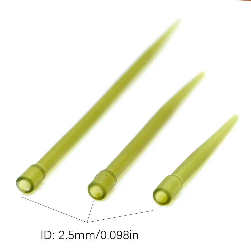 20pcs Carp Fishing Accessories Hair Rig Hooklink Anti Tangle Sleeve Rubber Tubing For Carp Rig Swivels Fishing Sleeve End Tackle view 3