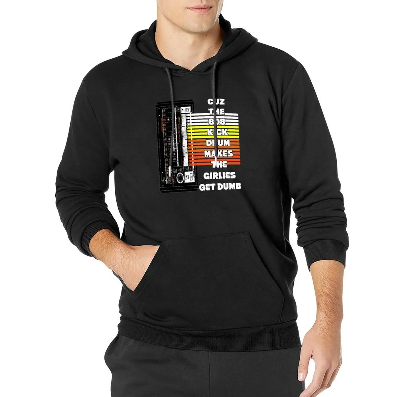 

808 KICK DRUM Pullover Hoodie korean autumn clothes men's winter sweater new in hoodies & sweat-shirt