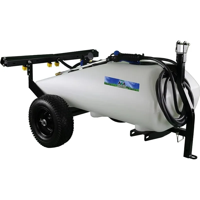 24-Gallon Deluxe Trailer Broadcast Sprayer - 7ft Swath, 2.2GPM, 70PSI Max