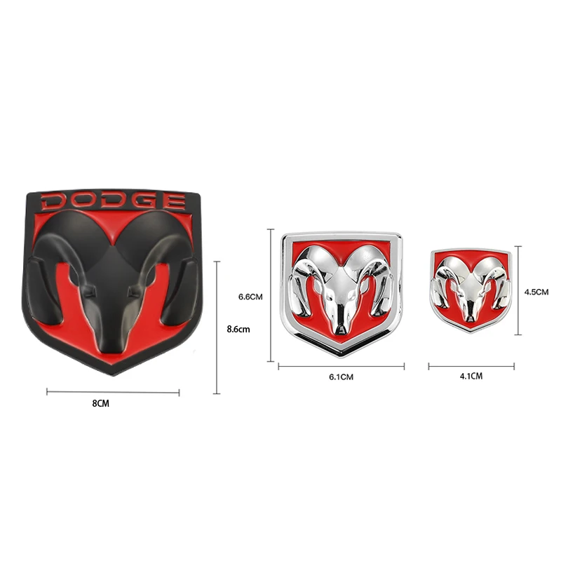 Car Badge Sticker Auto Emblem Accessories For Dodge Durango Caliber Dakota Journey Charger Ram 1500 Nitro Avenger Dart Challenge - view 3